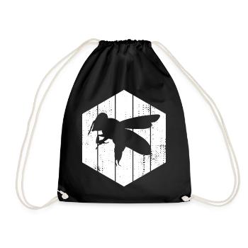 Dessin d’abeilles - Sac de sport léger - noir - Devant