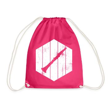 Klarinette - Turnbeutel - Fuchsia - Vorne
