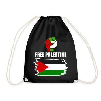 Free palestine - Sac de sport léger - noir - Devant