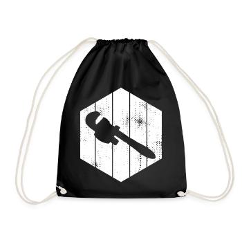 Croquis de clé à pipe - Sac de sport léger - noir - Devant