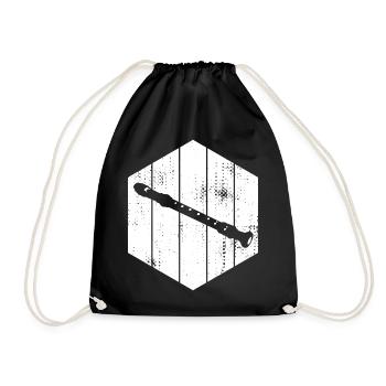 Dessin de flûte - Sac de sport léger - noir - Devant