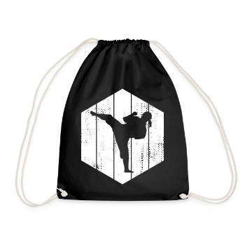 Karate Girl - Drawstring Bag - black - Front