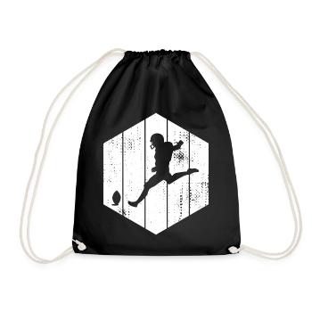Footballer Sketch - Drawstring Bag - black - Front