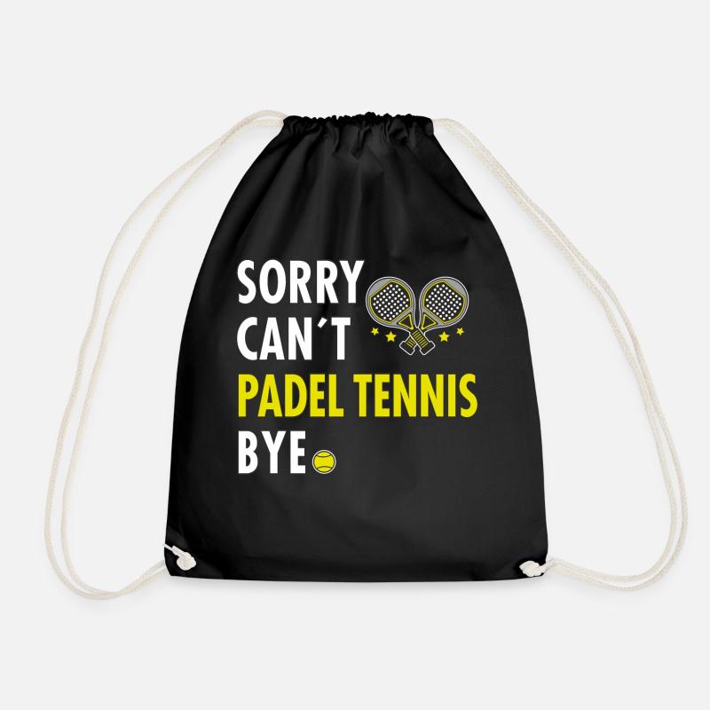 Padel Tennis Spieler Geschenkidee - Turnbeutel - Schwarz