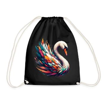 Cygne - Sac de sport léger - noir - Devant