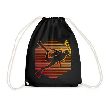 Plongée Taucher Scuba Taucher Tauchen Plongée sous-marine - Sac de sport léger - noir - Devant