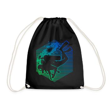 Diver Tauchen Scuba Diver Scuba Tauchen - Turnbeutel - Schwarz - Vorne