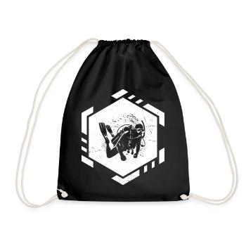 Scuba Diving Free Dive Scuba Diver Diving - Drawstring Bag - black - Front