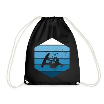 Kitesurf Kitesurfing Kitesurfing Women - Drawstring Bag - black - Front