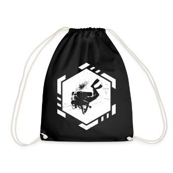 Scuba Diver Diving Diver Diver Free Dive - Drawstring Bag - black - Front