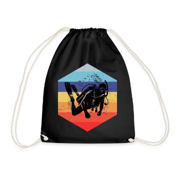 Free Dive Men's Diving Scuba Diver Diving - Drawstring Bag - black - Front