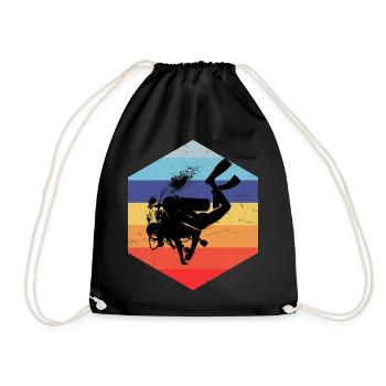 Plongeuse Femme Plongée Plongée Homme Plongeur - Sac de sport léger - noir - Devant