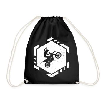 Dirt Bike Women's Supermoto Dirt Biker Dirt Bike - Drawstring Bag - black - Front