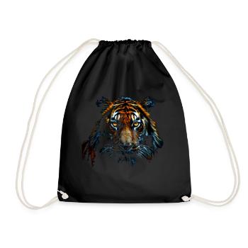 Tête de tigre - Sac de sport léger - noir - Devant