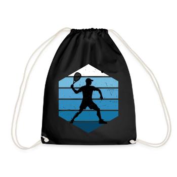 Women's Men's Pickleball Pickleball Pickleball Racquetb - Drawstring Bag - black - Front