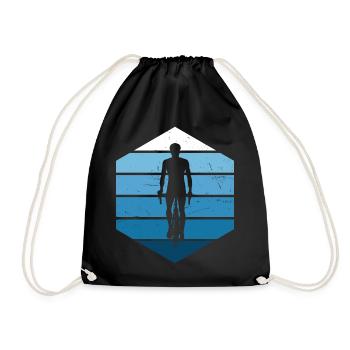 Cycling Mountain Bike Cycling Cycling Bicycle - Drawstring Bag - black - Front