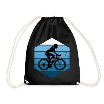 Radeln Radfahren Radfahrer Bike Mtb Fahrradfahren - Turnbeutel - Schwarz - Vorne