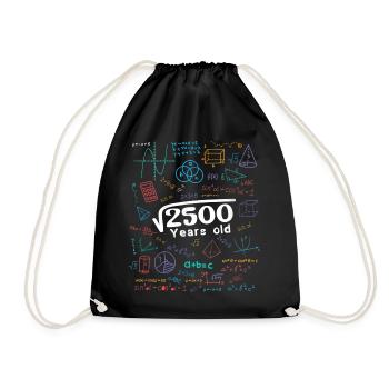 2500 Years of Math Doodles - Drawstring Bag - black - Front