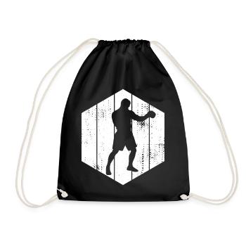 Boxer Sketch - Drawstring Bag - black - Front