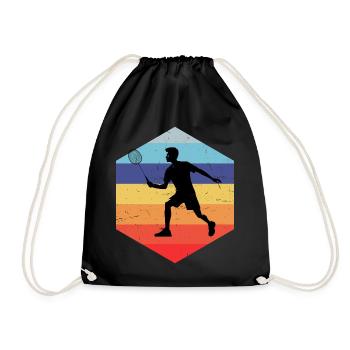 Volant de squash pour hommes Badminton pour femmes - Sac de sport léger - noir - Devant
