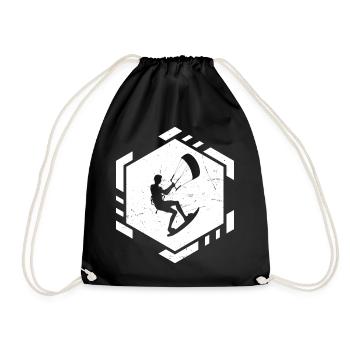 Cerf-volant femme Kitesurf Kitesurfeur Kitesurfeur Kitesurf - Sac de sport léger - noir - Devant