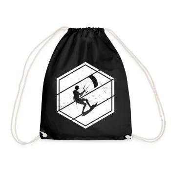 Kitesurf Kitesurf Kitesurf Hommes Kiting - Sac de sport léger - noir - Devant