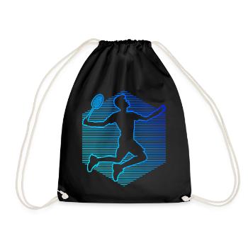 Squash Badminton Players Men Women - Drawstring Bag - black - Front