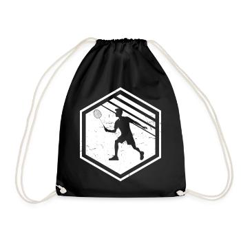 Herren Badmintonspieler Federball Badminton - Turnbeutel - Schwarz - Vorne
