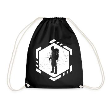 Bouldering Bouldern Klettern Climber Climbing - Drawstring Bag - black - Front
