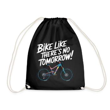 Inspirational Cycling Motivational Design - Drawstring Bag - black - Front