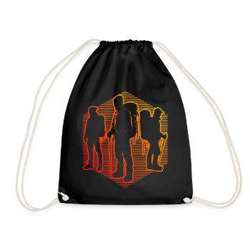 Boulder Climbing Bouldering Climber Bouldern - Turnbeutel - Schwarz - Vorne