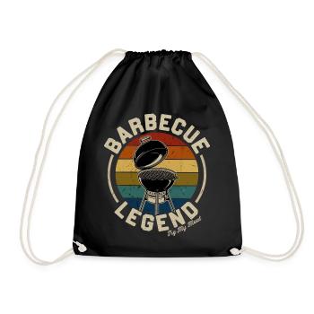 Barbecue Legend Retro - Drawstring Bag - black - Front