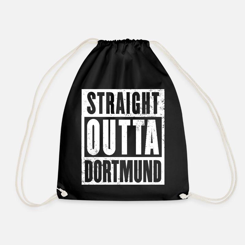 Dortmund, Ruhrgebiet, Ruhrpott, echter Dortmunder - Turnbeutel - Schwarz