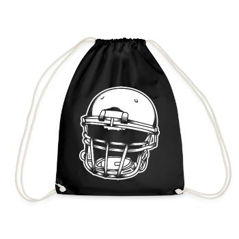Football Helmet - Drawstring Bag - black - Front
