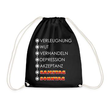 Days of the Week / Weekly Cycle - Drawstring Bag - black - Front