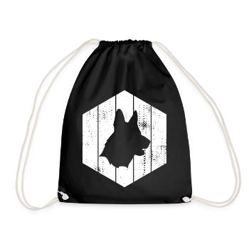 German Shepherd - Drawstring Bag - black - Front