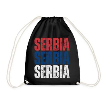 Fierté serbe, drapeau de la Serbie - Sac de sport léger - noir - Devant