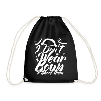 Archery I Don't Wear Bows - Drawstring Bag - black - Front