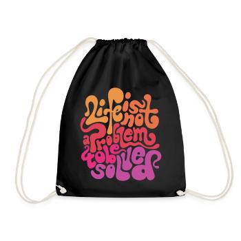 Psychedelic Verbiage - Drawstring Bag - black - Front