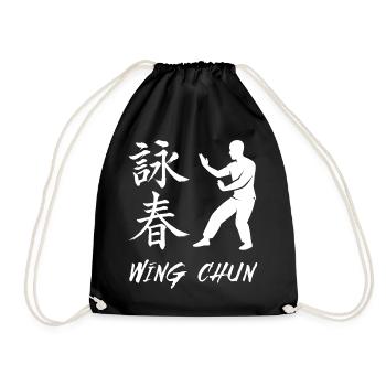 Wing Chun Fighter - Drawstring Bag - black - Front