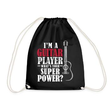 I am A Guitar Player - Drawstring Bag - black - Front