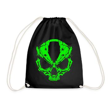 Alien Skull - Drawstring Bag - black - Front