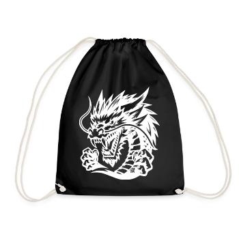 Conception de tatouage de dragon éternel - Sac de sport léger - noir - Devant