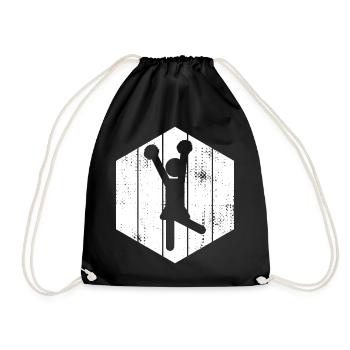 Drôle de pom-pom girl bonhomme allumette - Sac de sport léger - noir - Devant