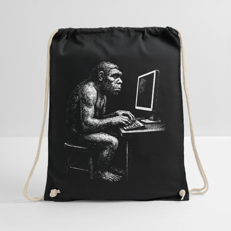 Digital Coder Homo Erectus gift Drawstring Bag