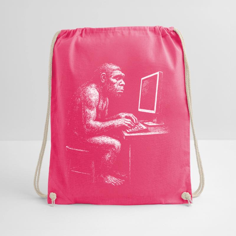 Digital Coder Homo Erectus gift Drawstring Bag