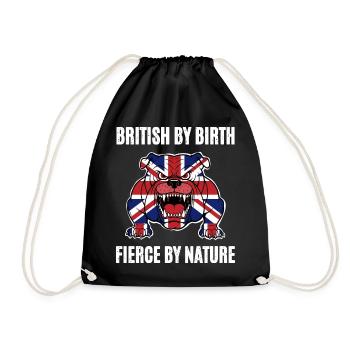 British Bulldog - Drawstring Bag - black - Front