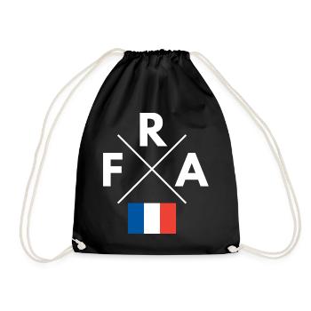Croix logo France Drapeau - Sac de sport léger - noir - Devant