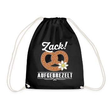Zack aufbrezelt – Lustiger Tracht Spruch - Sac de sport léger - noir - Devant