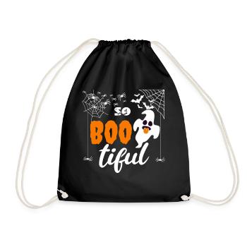 Boo tiful Halloween fantôme drôle dire tenue chauve-souris - Sac de sport léger - noir - Devant